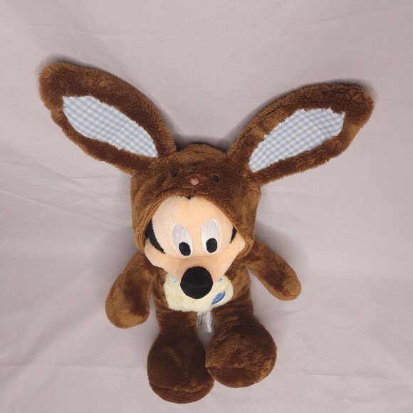 Disney Store Mickey Mouse Plush In Bunny Outfit Brown & Cream 18 in Soft Toy - Picture 2 of 6